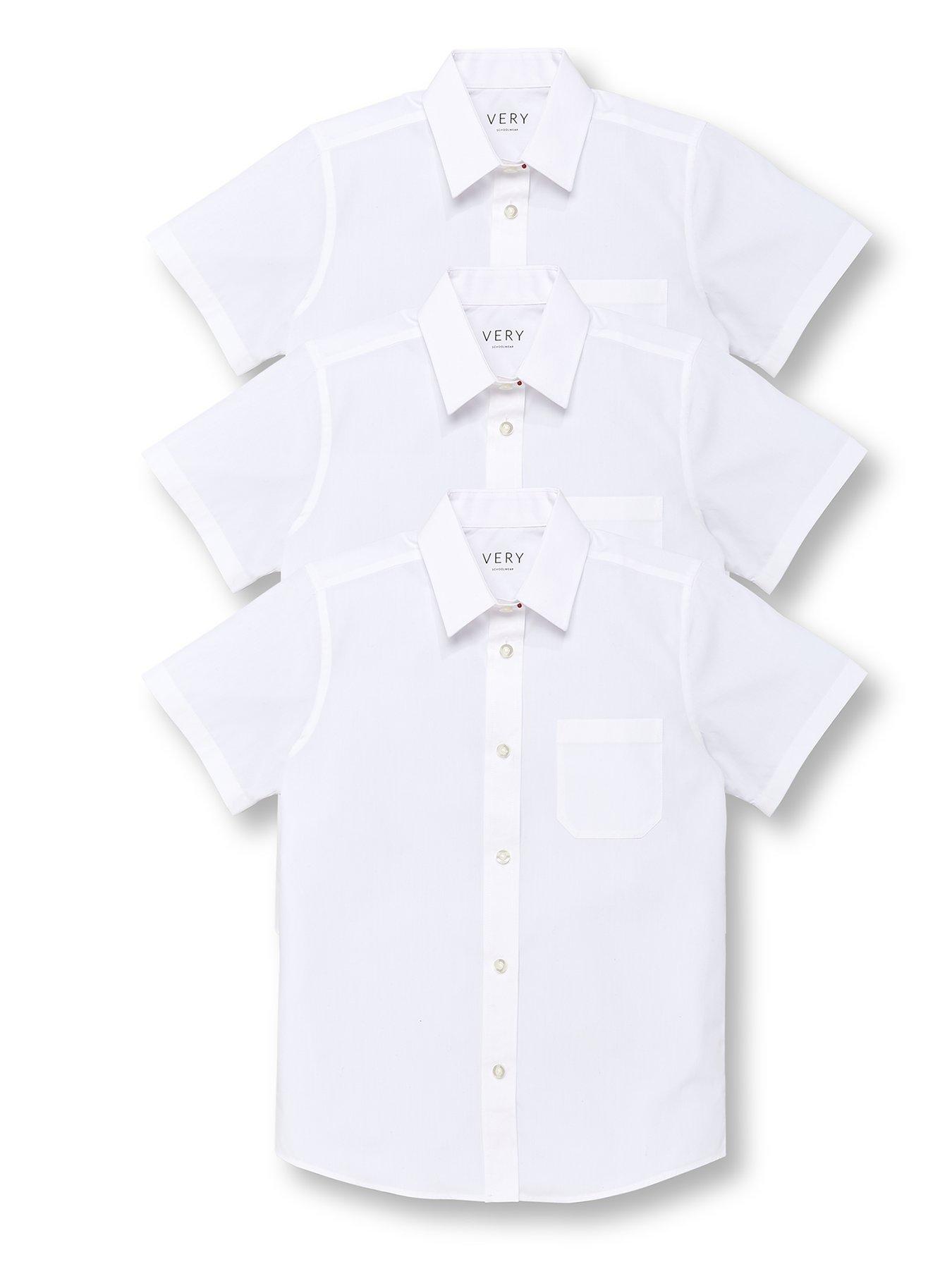 Image 2 of 7 of The Very Collection Girls 3 Pack&nbsp;Short Sleeve Blouses - White