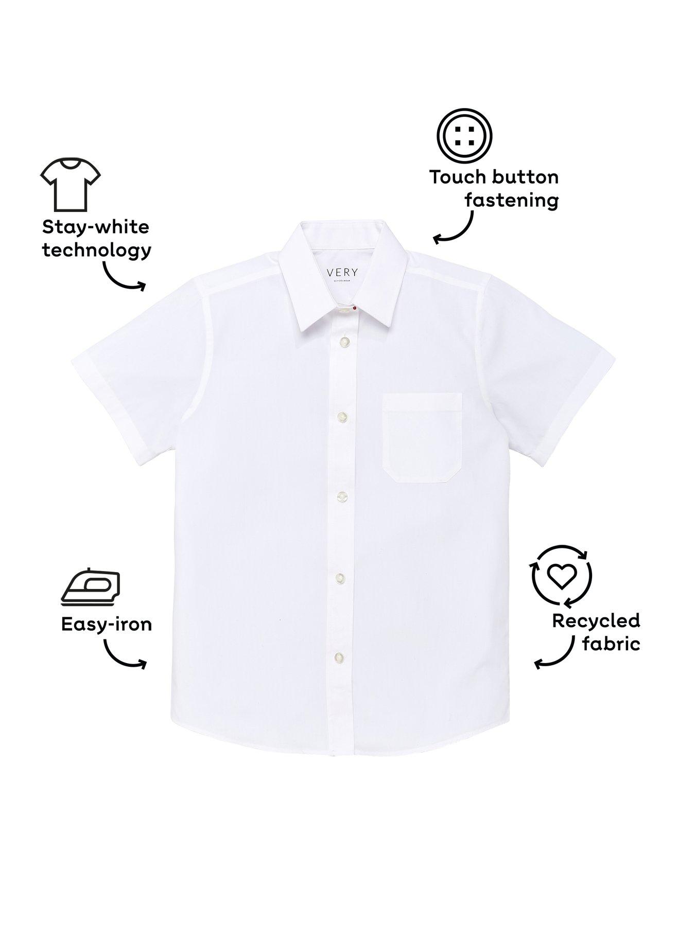 Image 4 of 7 of The Very Collection Girls 3 Pack&nbsp;Short Sleeve Blouses - White