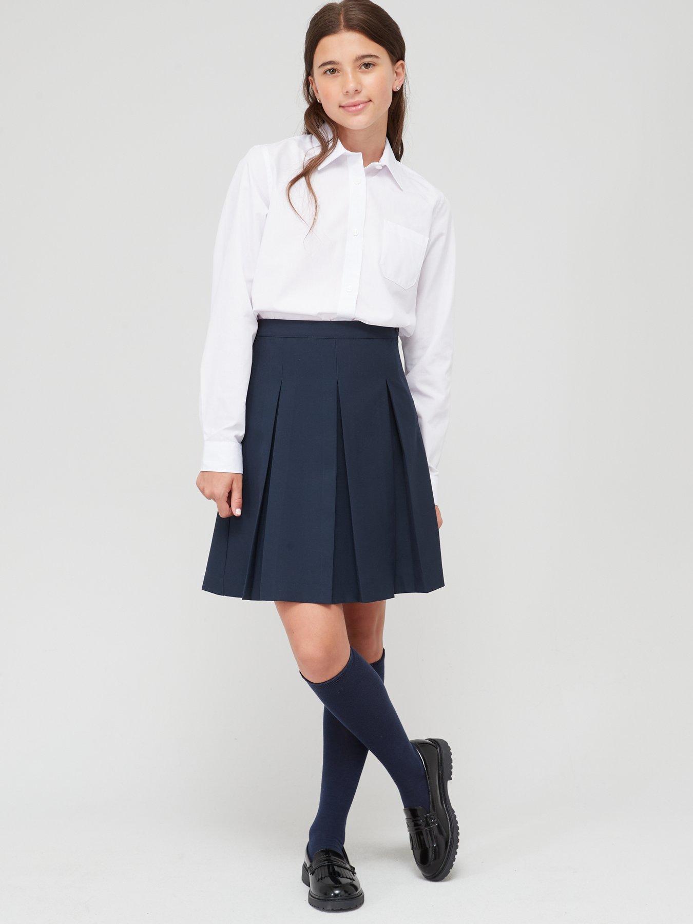undefined Girls 3 Pack Long Sleeve Blouses - White