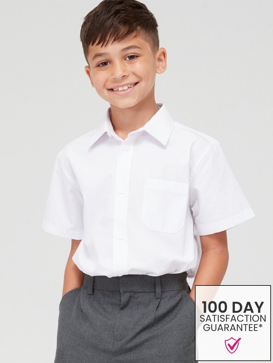 front image of everyday-boysnbspshort-sleeve-schoolnbspshirts-5-packnbsp--white