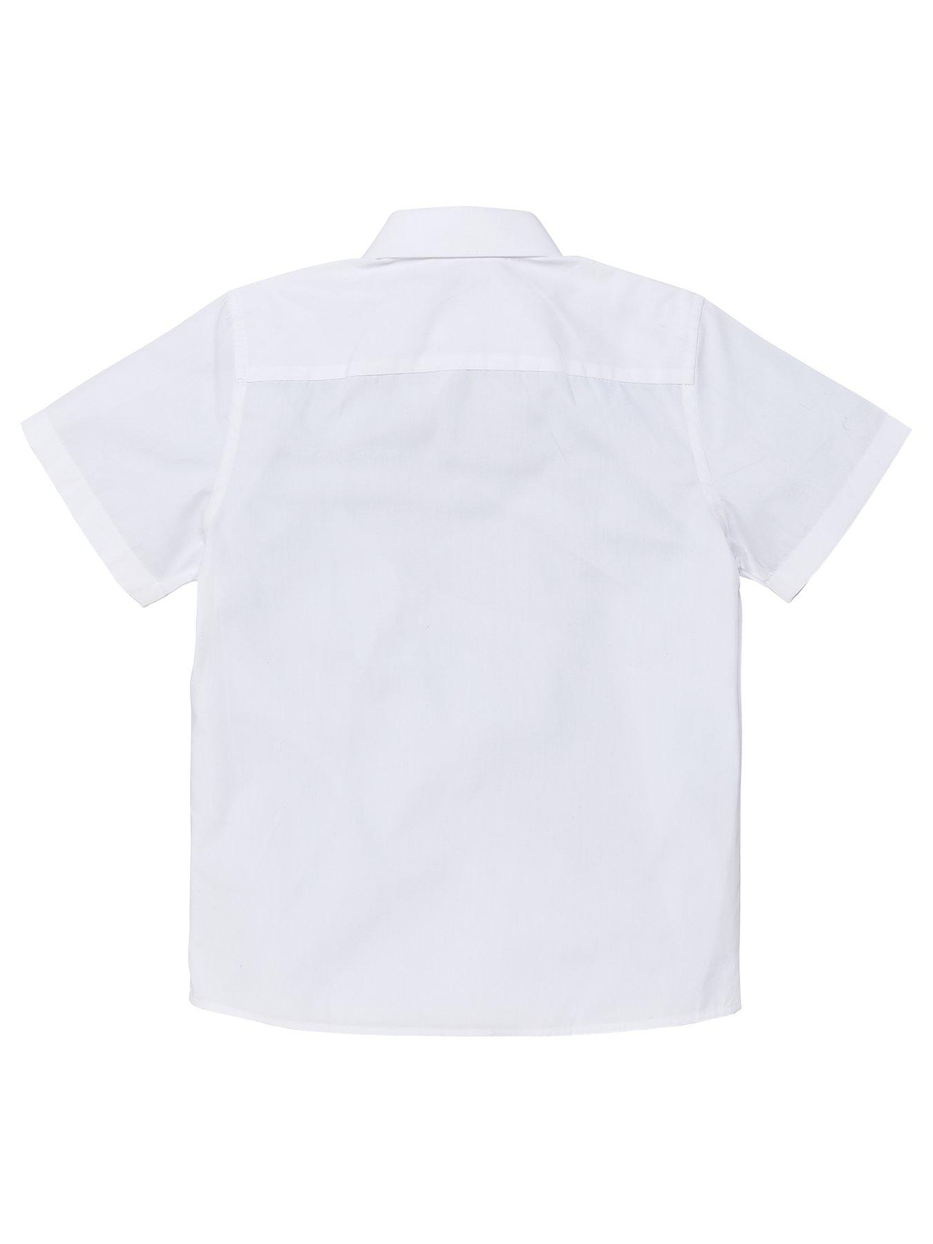 Image 3 of 7 of Everyday Boys 5 Pack Short Sleeve School Shirt - White
