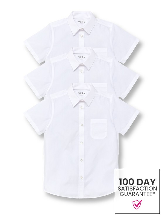 stillFront image of everyday-boys-3-packnbspshort-sleeve-shirts-white