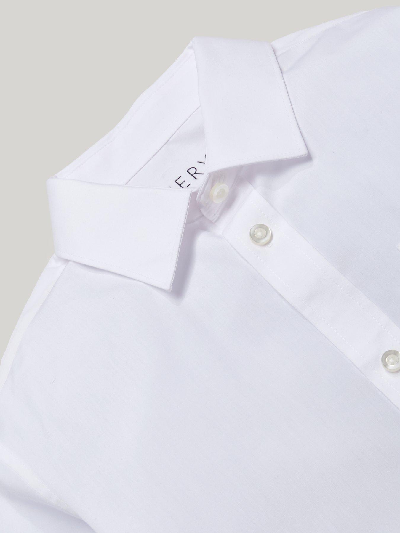 Image 5 of 6 of The Very Collection Boys 3 Pack Easy Iron Long Sleeve Shirts - White