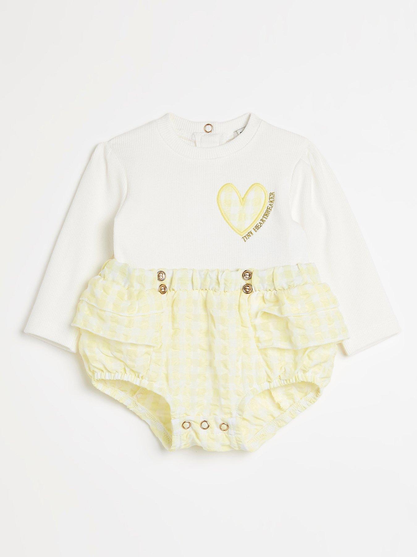 Baby Clothes Baby Girls Gingham Bloomer-Yellow