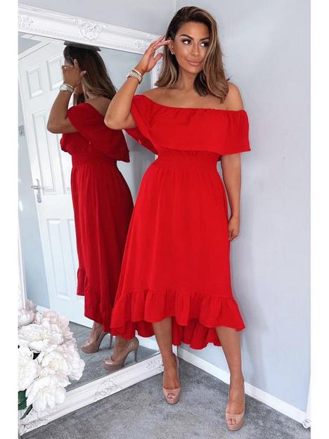 ax-paris-bardot-midi-dress-red