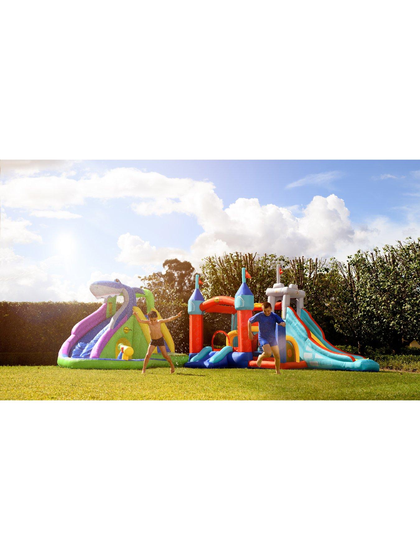 Inflatable Water Park Happy Hop Water Slide Big W Happy Hop Sharks