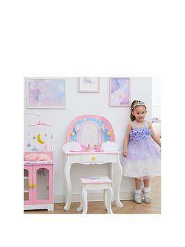 Product photograph of Teamson Kids Fantasy Fields Little Dreamer Kids Vanity Table And Stool Set from very.co.uk