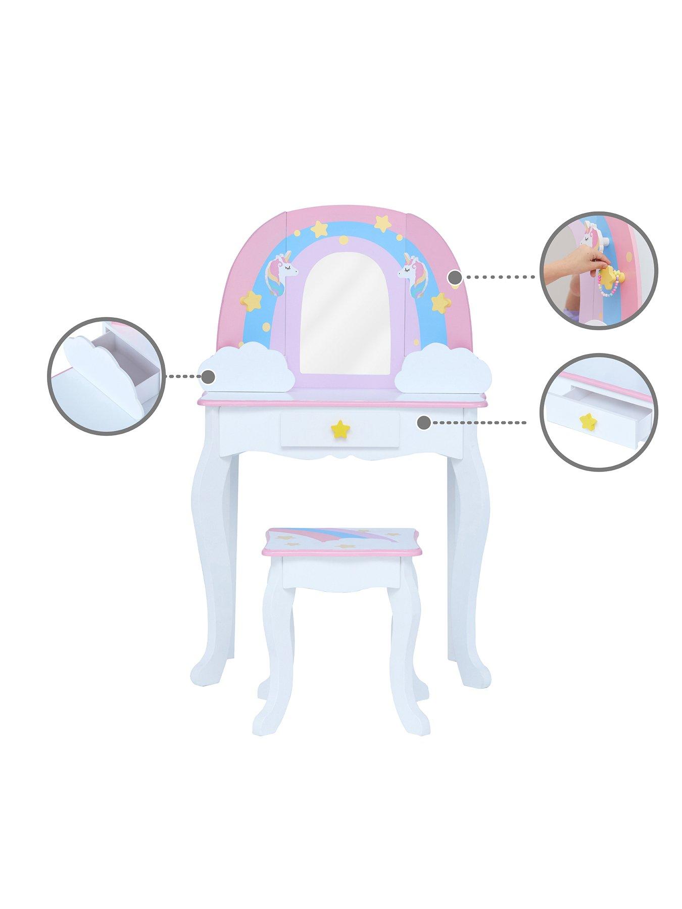 Teamson Kids Fantasy Fields Little Dreamer Kids Vanity Table and Stool Set Very