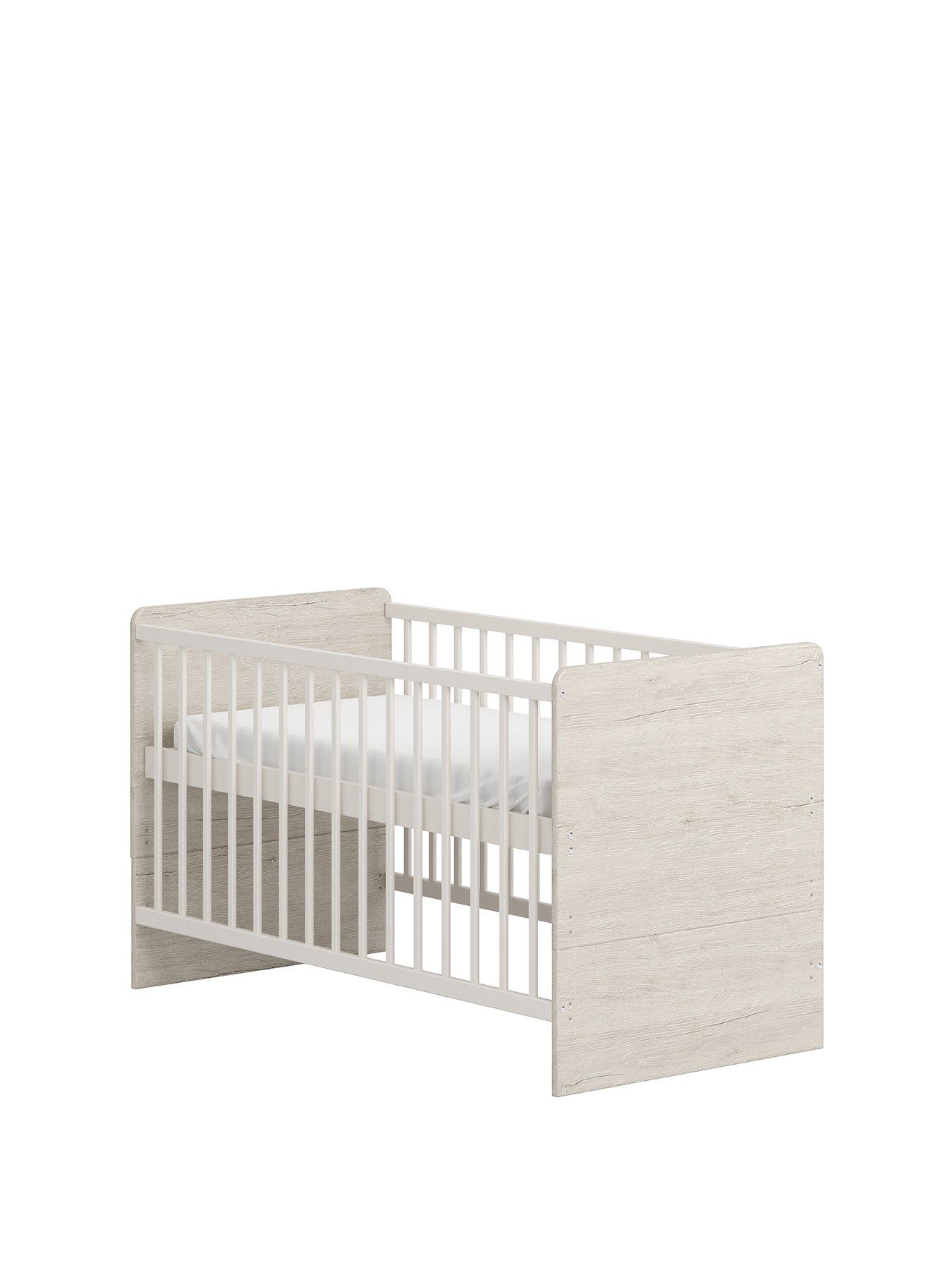 Product photograph of Little Acorns Portofino Cot Bed - Grey Oak from very.co.uk