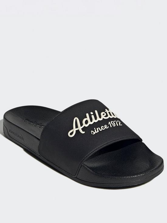 back image of adidas-adilette-shower-slides-blackwhite