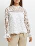  image of river-island-cutwork-lace-blouse-white
