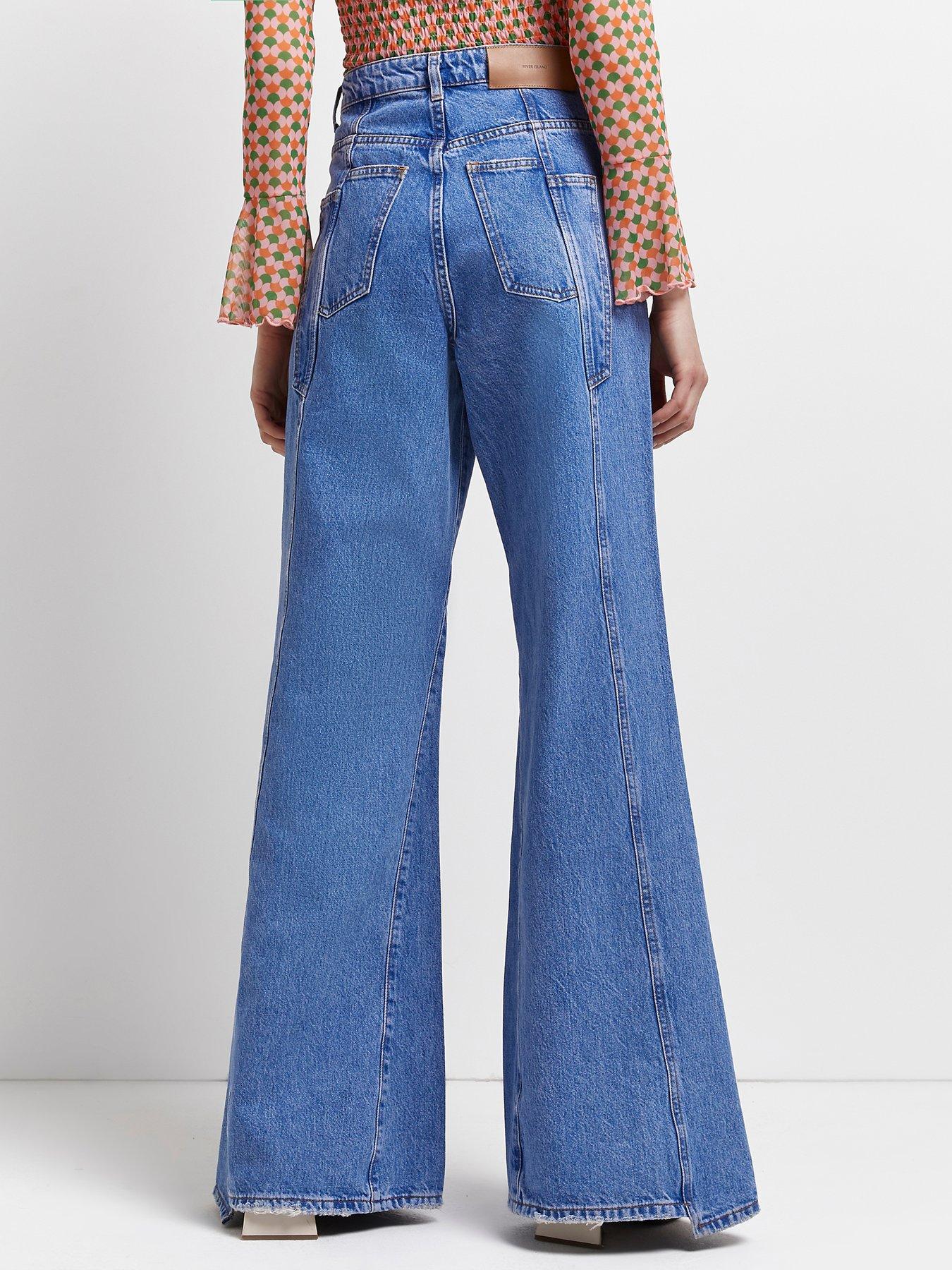 River Island Tummy Hold Flare - Dark Denim