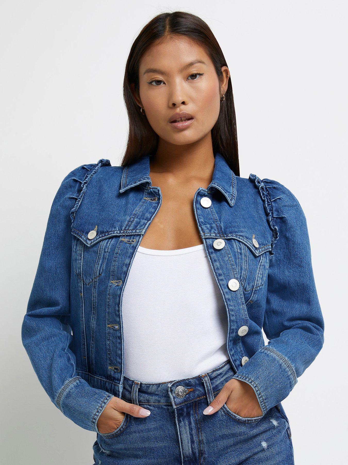 petite women's denim coats & jackets