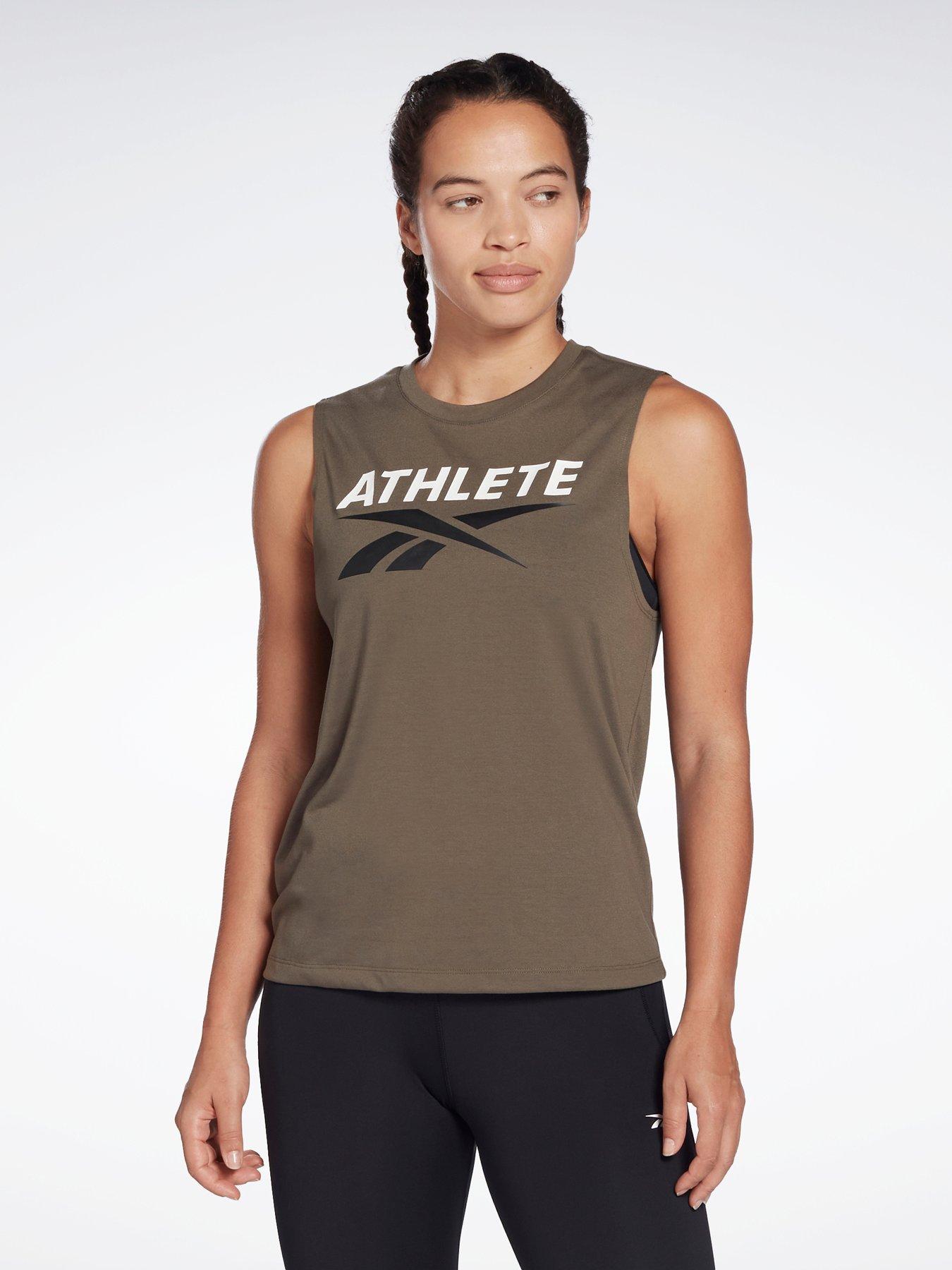 Reebok Athlete Vector Tank Top, Black, Size Xs, Women