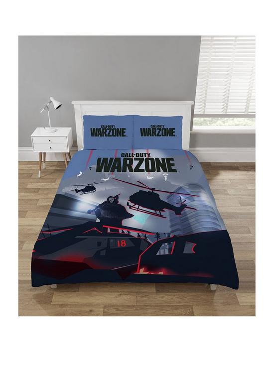 front image of call-of-duty-warzone-double-duvet-cover-set-multi
