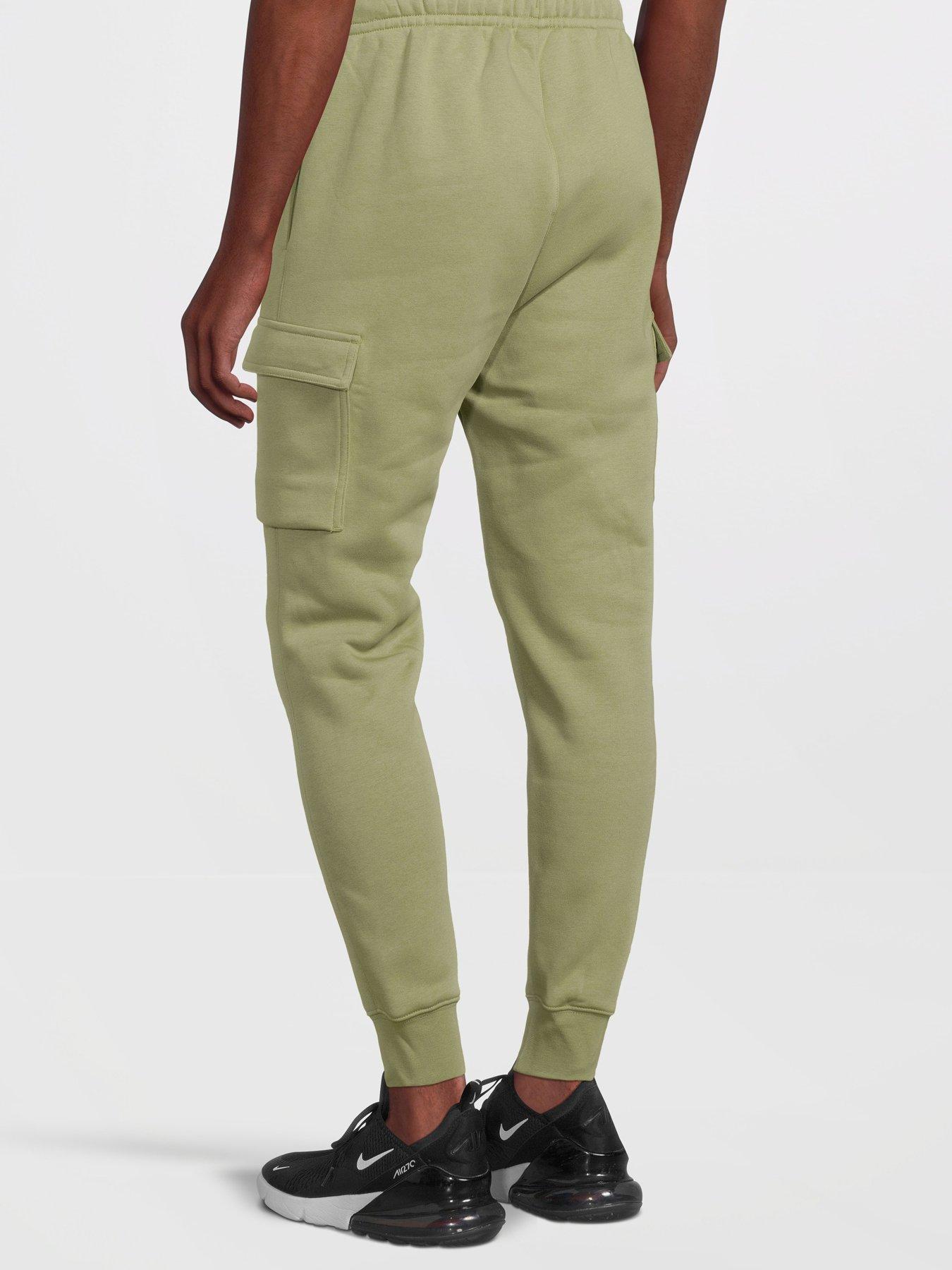 Nike NSW Club Fleece Cargo Joggers - Green/White | very.co.uk