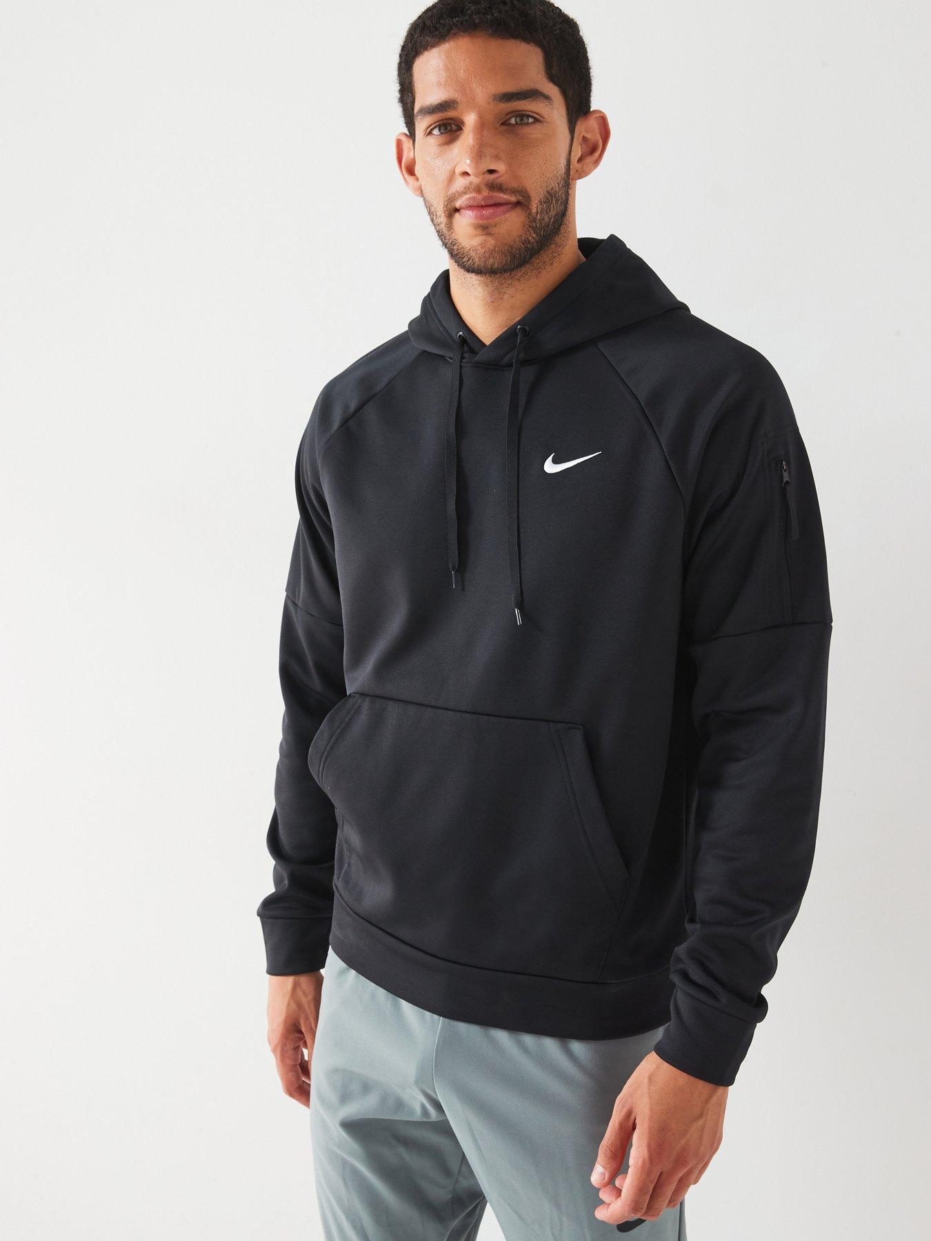 Nike Train Therma Pullover Hoodie - Black/White | very.co.uk