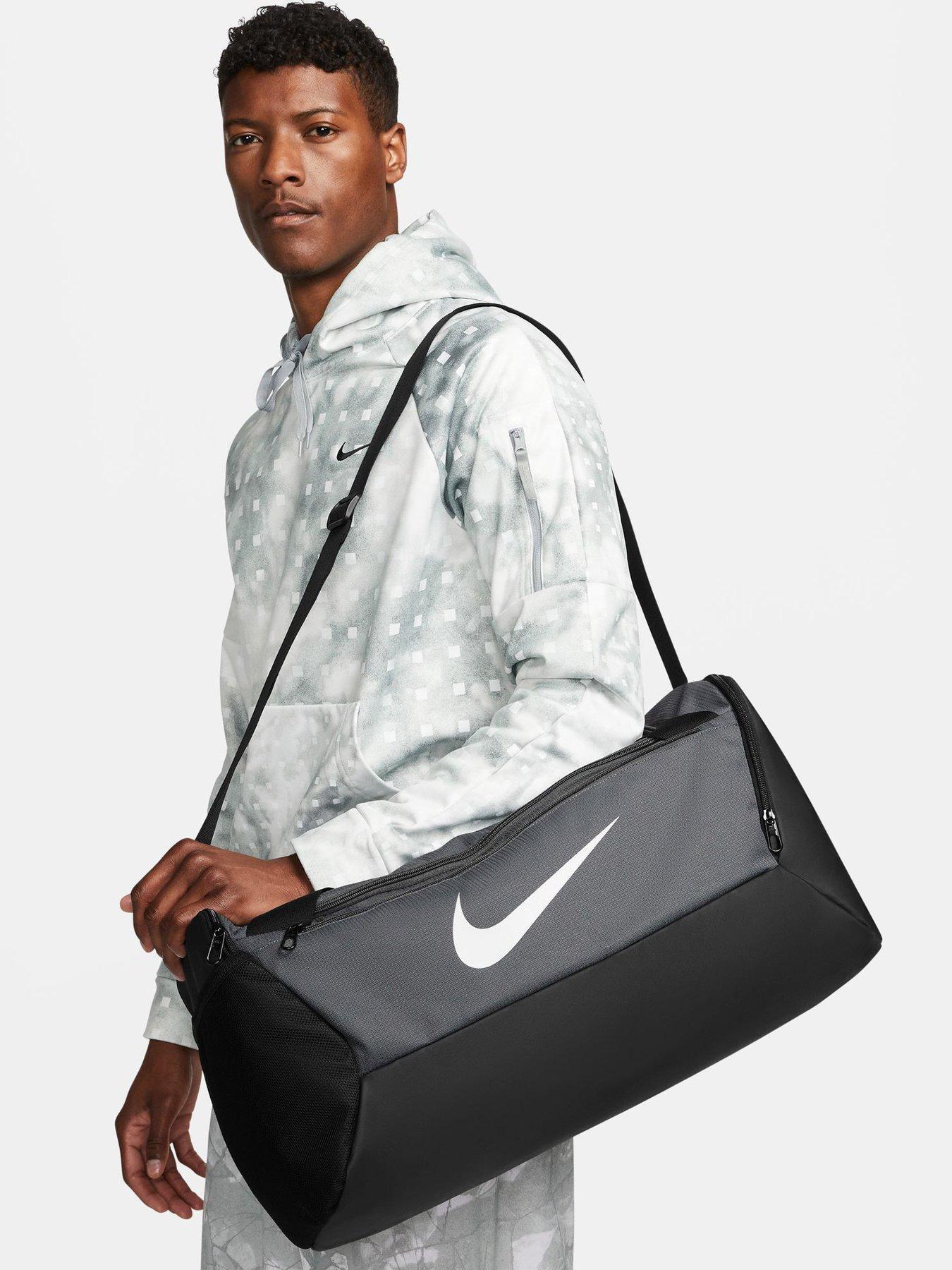 Nike Train Brasilia Small Duffel Bag - Grey/Black/White | very.co.uk