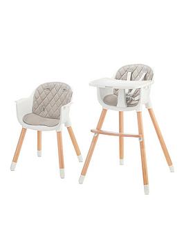 Product photograph of Kinderkraft Sienna High Chair - Grey from very.co.uk