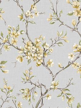 Product photograph of Boutique Eliza Summer Yellow Wallpaper from very.co.uk