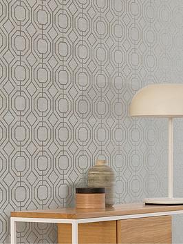 Product photograph of Superfresco Easy Luxe Geo Champagne Wallpaper from very.co.uk