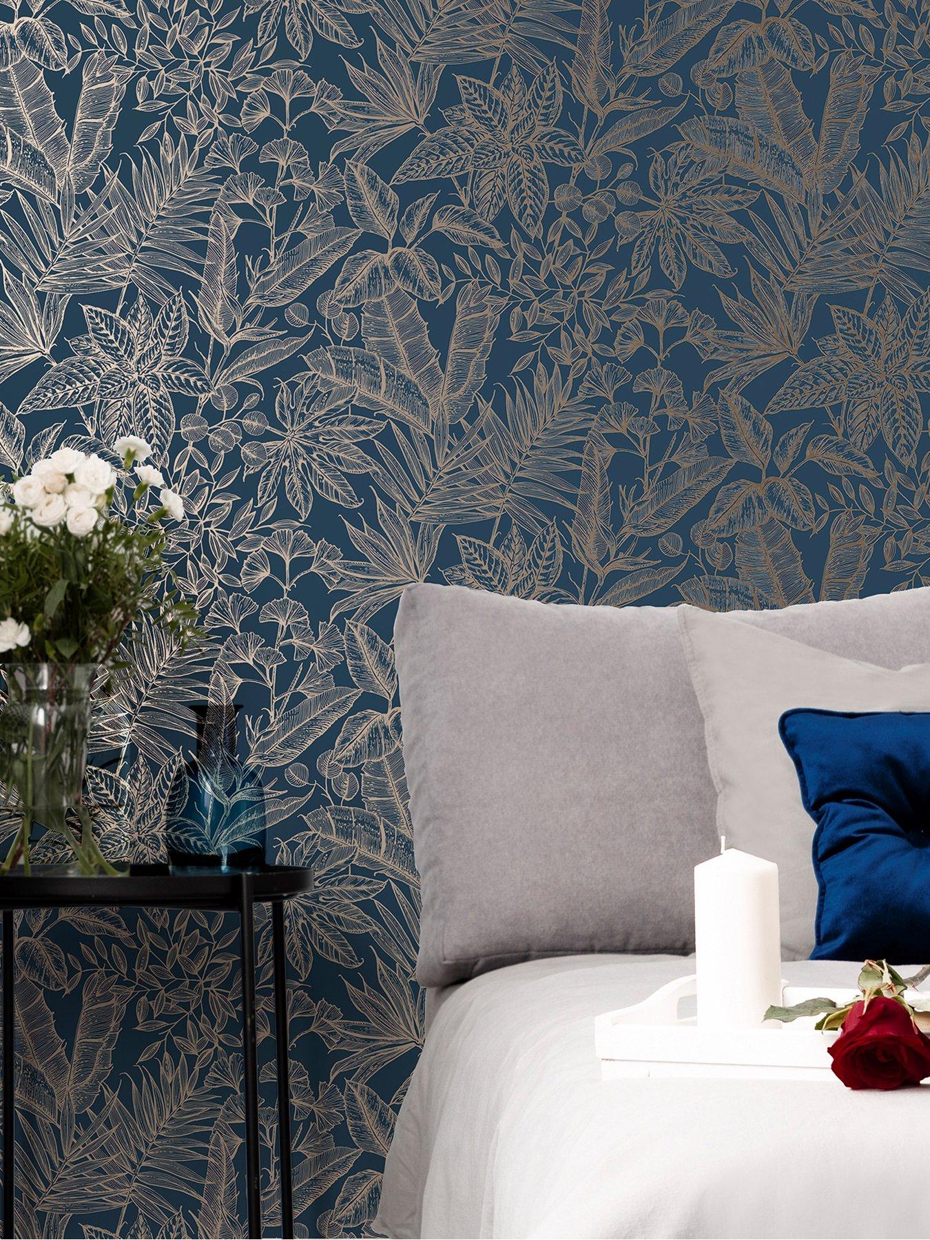 Image 1 of 5 of Boutique Paradise Wallpaper - Sapphire
