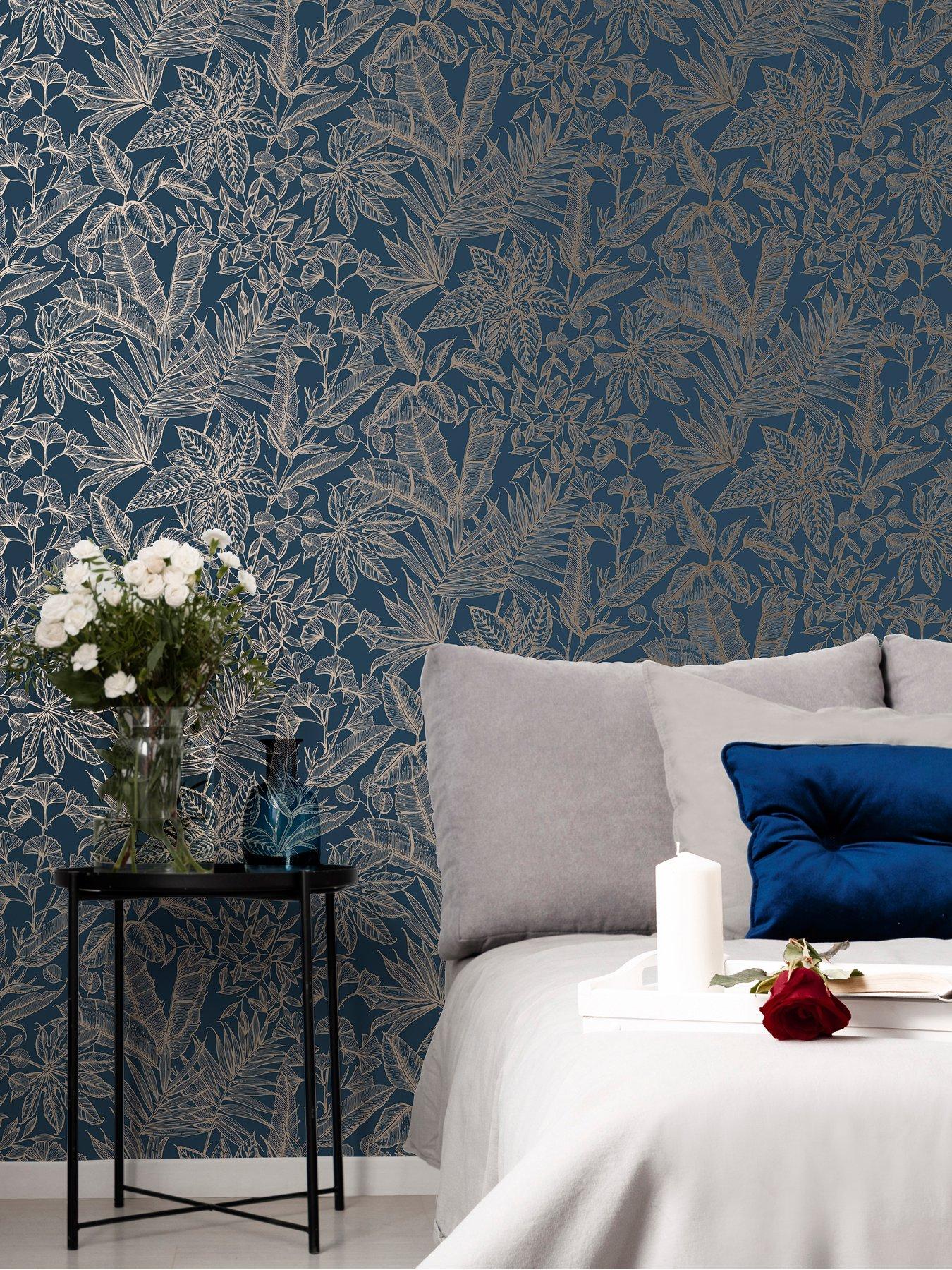 Image 5 of 5 of Boutique Paradise Wallpaper - Sapphire