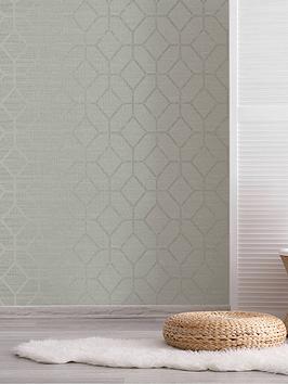 Product photograph of Boutique Asscher Geo Sage Wallpaper from very.co.uk