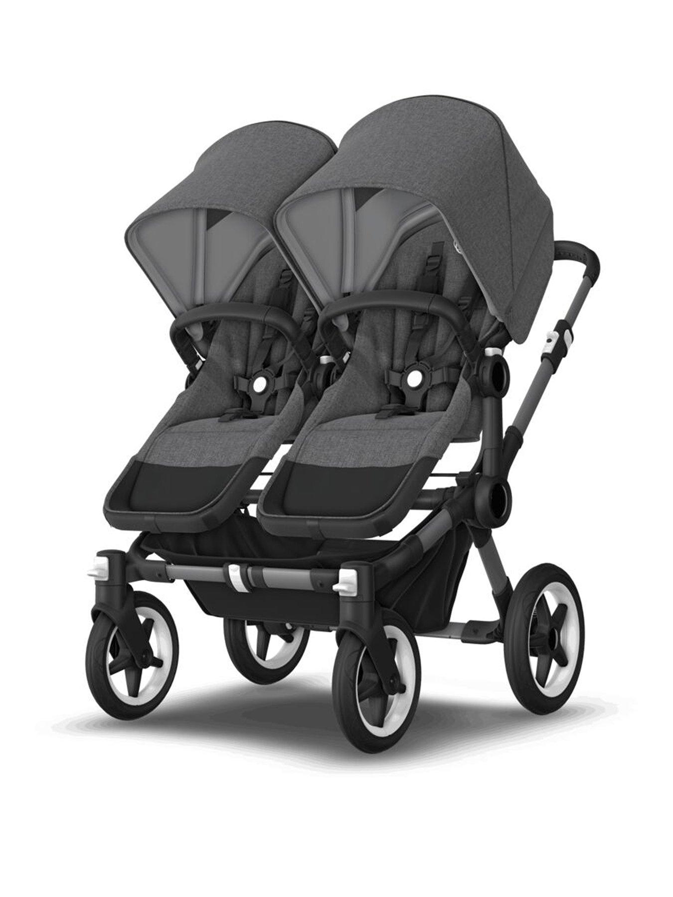 Bugaboo donkey2 duo complete extension outlet seat set in grey melange