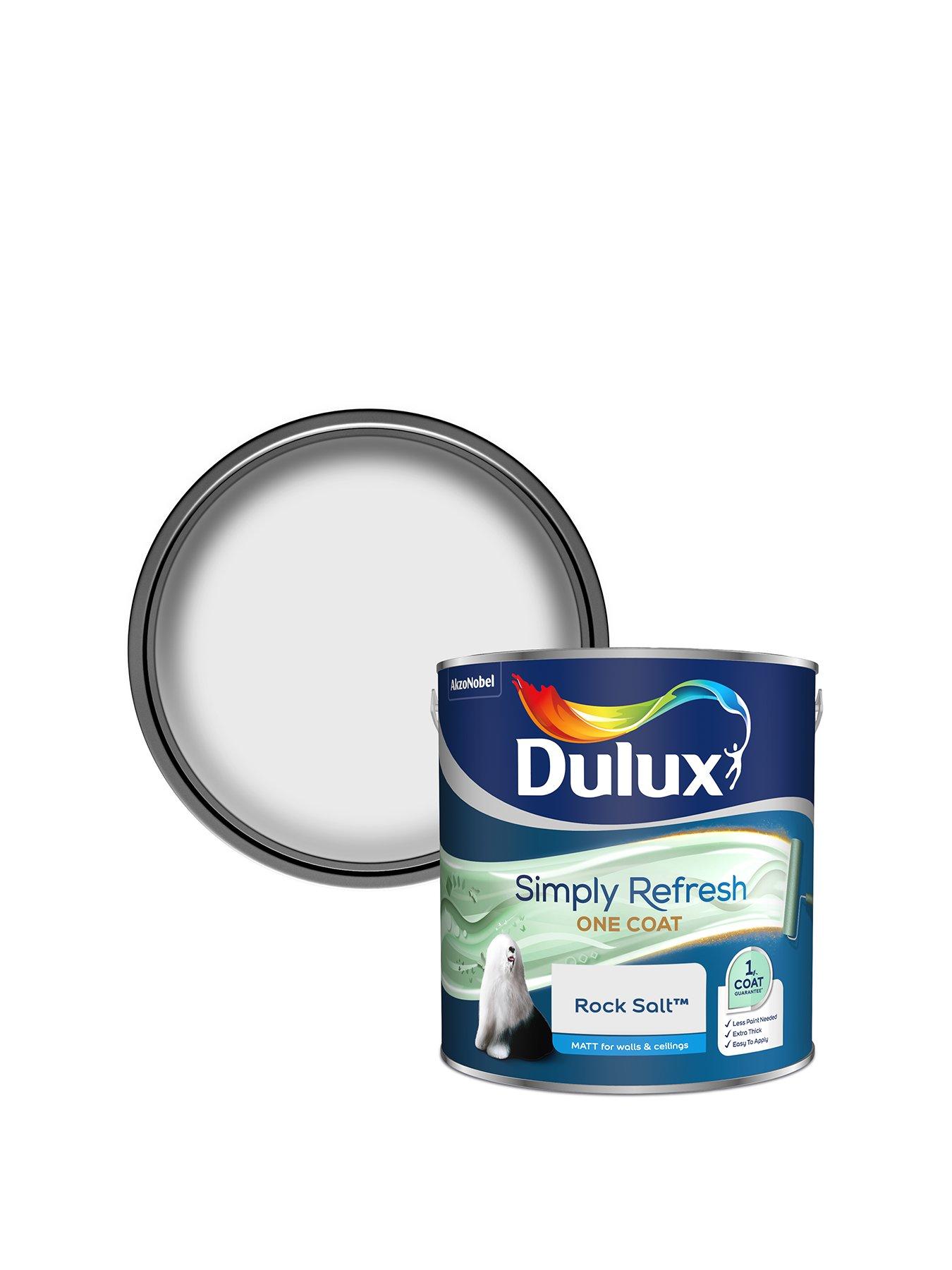 Dulux Simply Refresh One Coat Paint Rock Salt 2.5litre tin very
