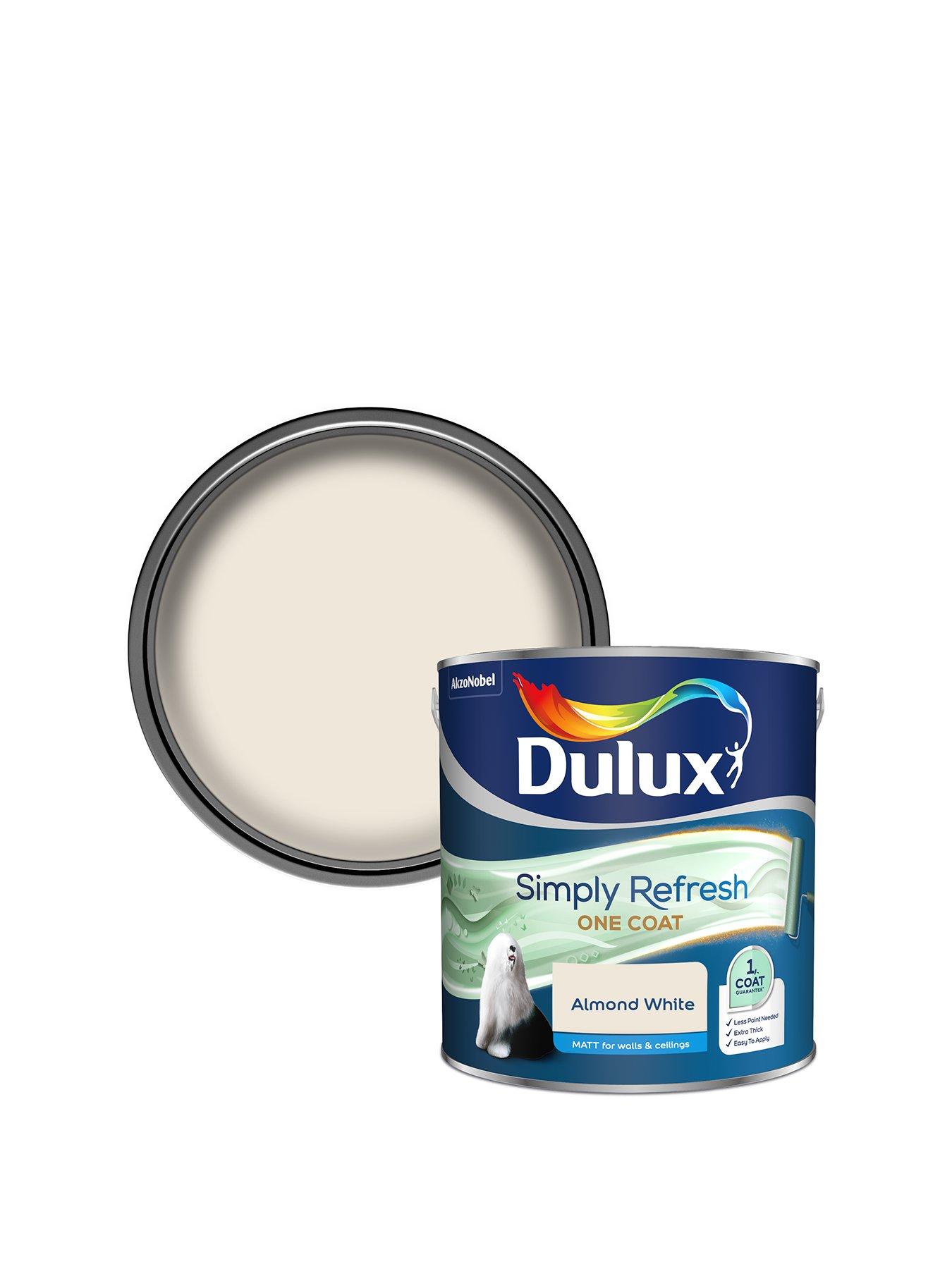 Dulux One Coat Matt Almond White 2.5L very.co.uk