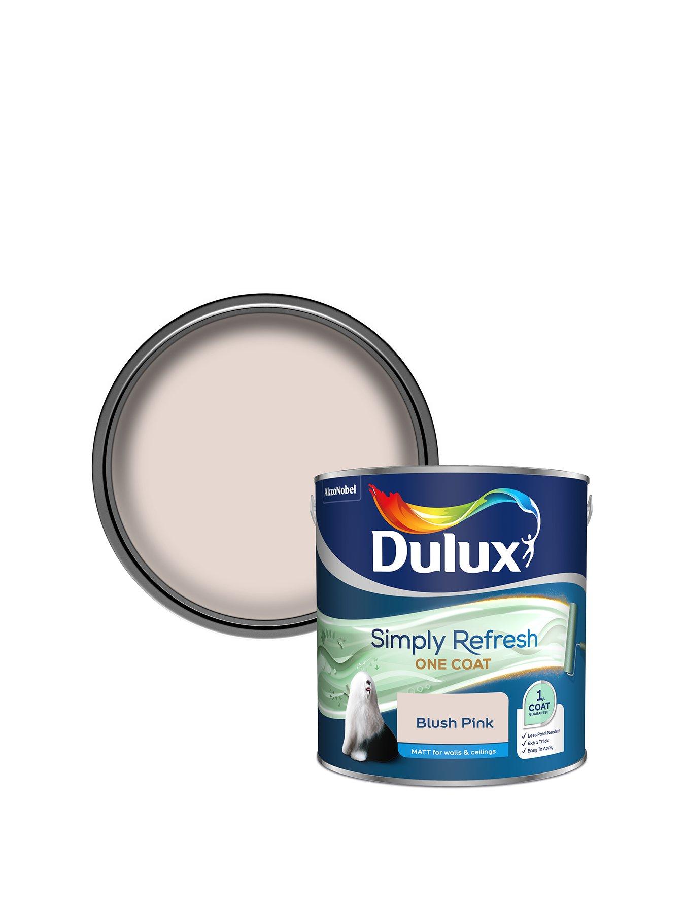 Dulux Simply Refresh One Coat Paint Matt Blush Pink 2.5litre tin