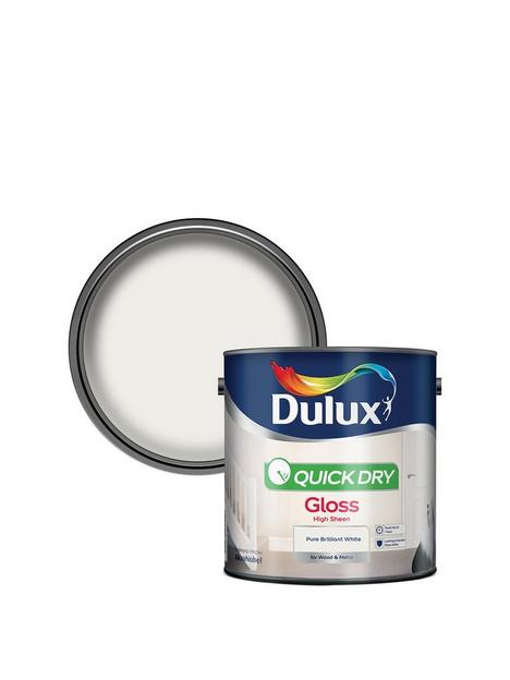 dulux-quick-dry-pure-gloss-pure-brilliant-white-matt-finish-wood-and-metal-paint-ndash-25-litre-tin