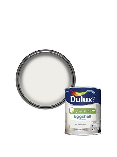 dulux-quick-dry-eggshell-low-sheen-pure-brilliant-white-matt-finish-wood-and-metal-paint-ndash-750-ml-tin
