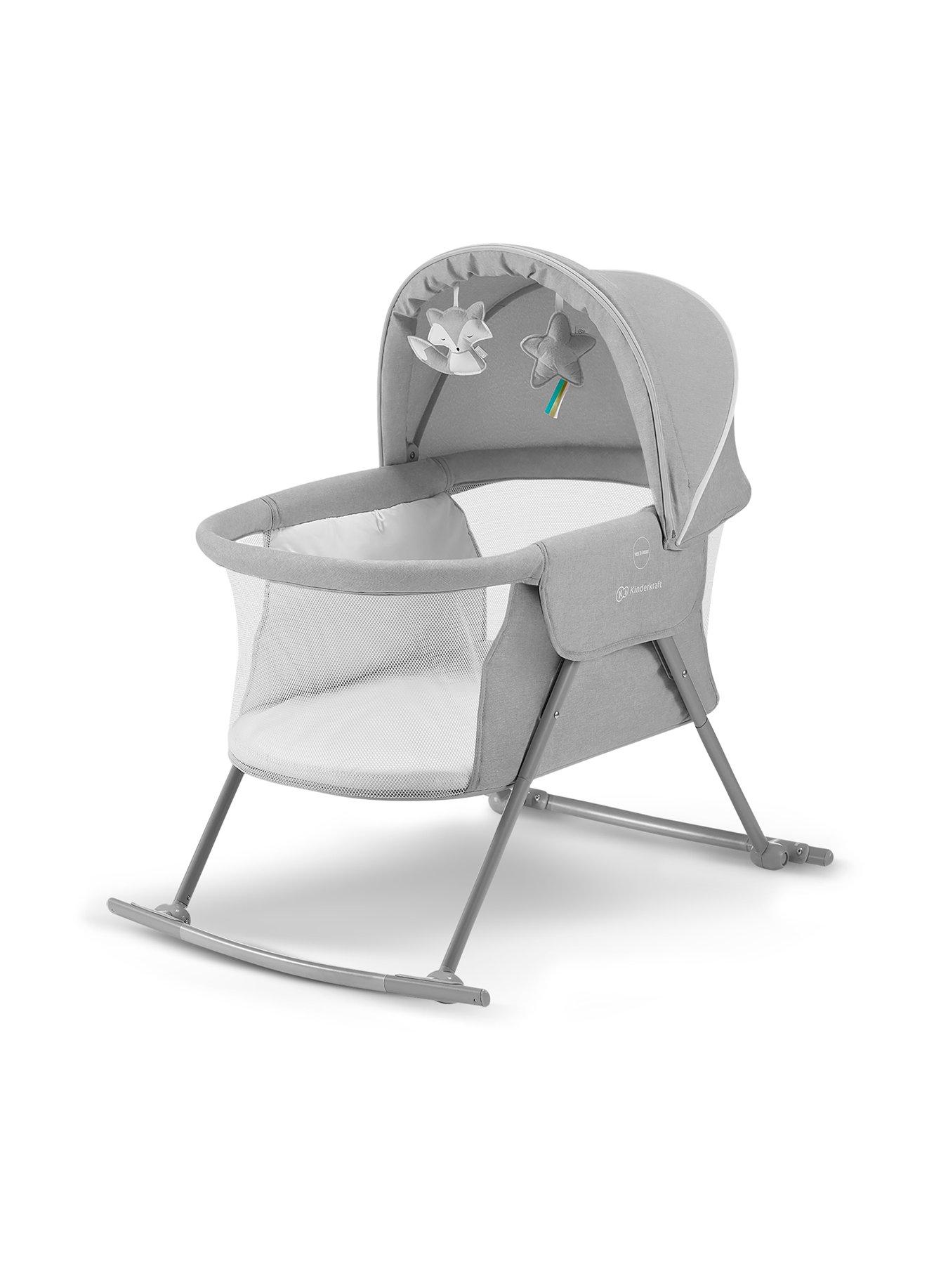 Kinderkraft Lovi Baby Cot/Cradle- Grey