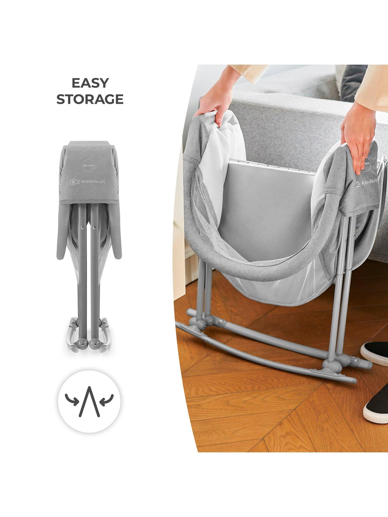 Image 6 of 8 of Kinderkraft Lovi Baby Cot/Cradle- Grey