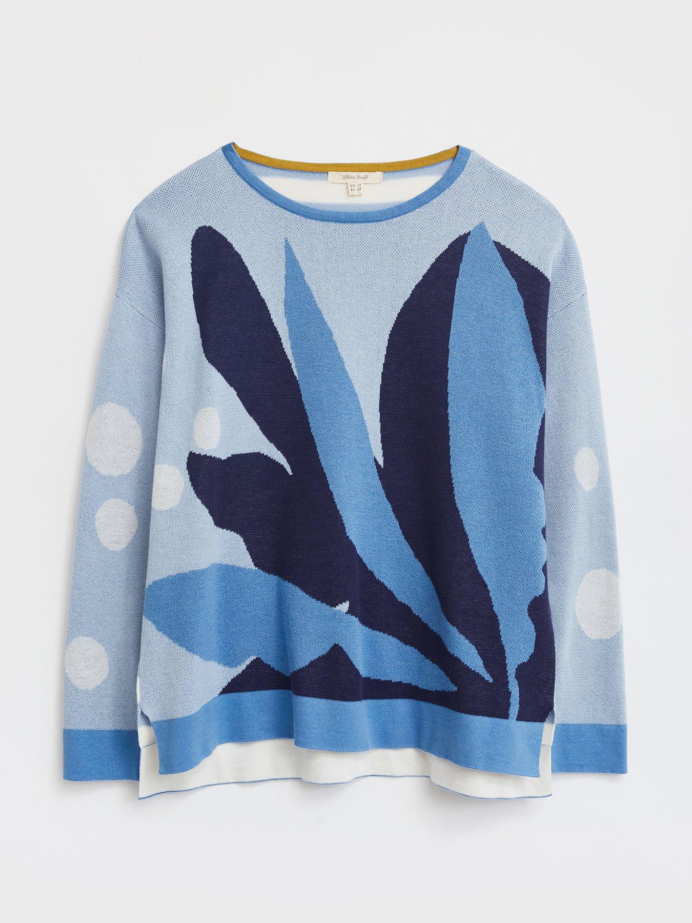  Abstract Floral Jumper -blue