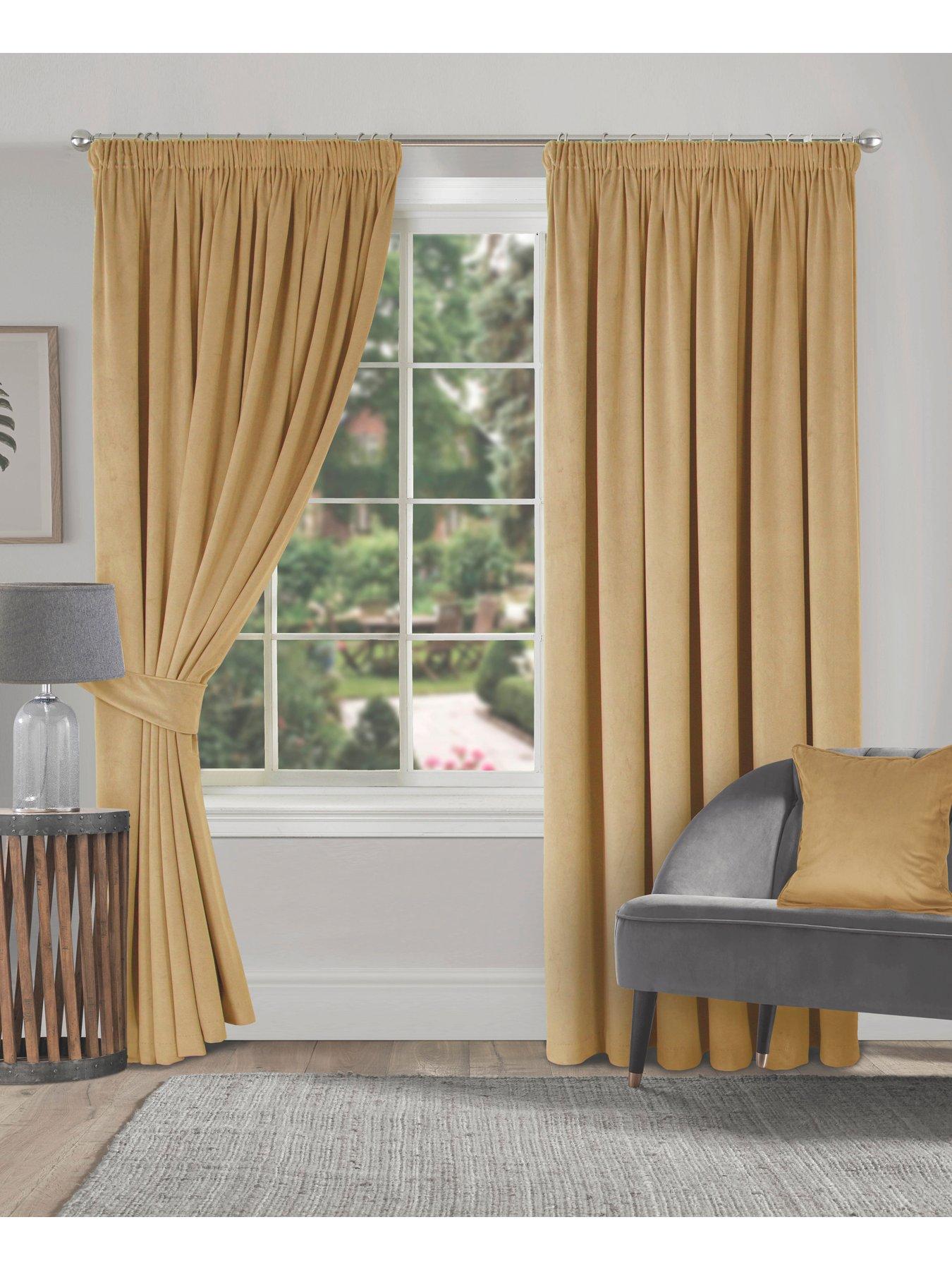 undefined Montreal Velour Pencil Pleat Lined Curtains