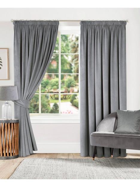 very-home-montreal-velour-pencil-pleat-linednbspcurtains