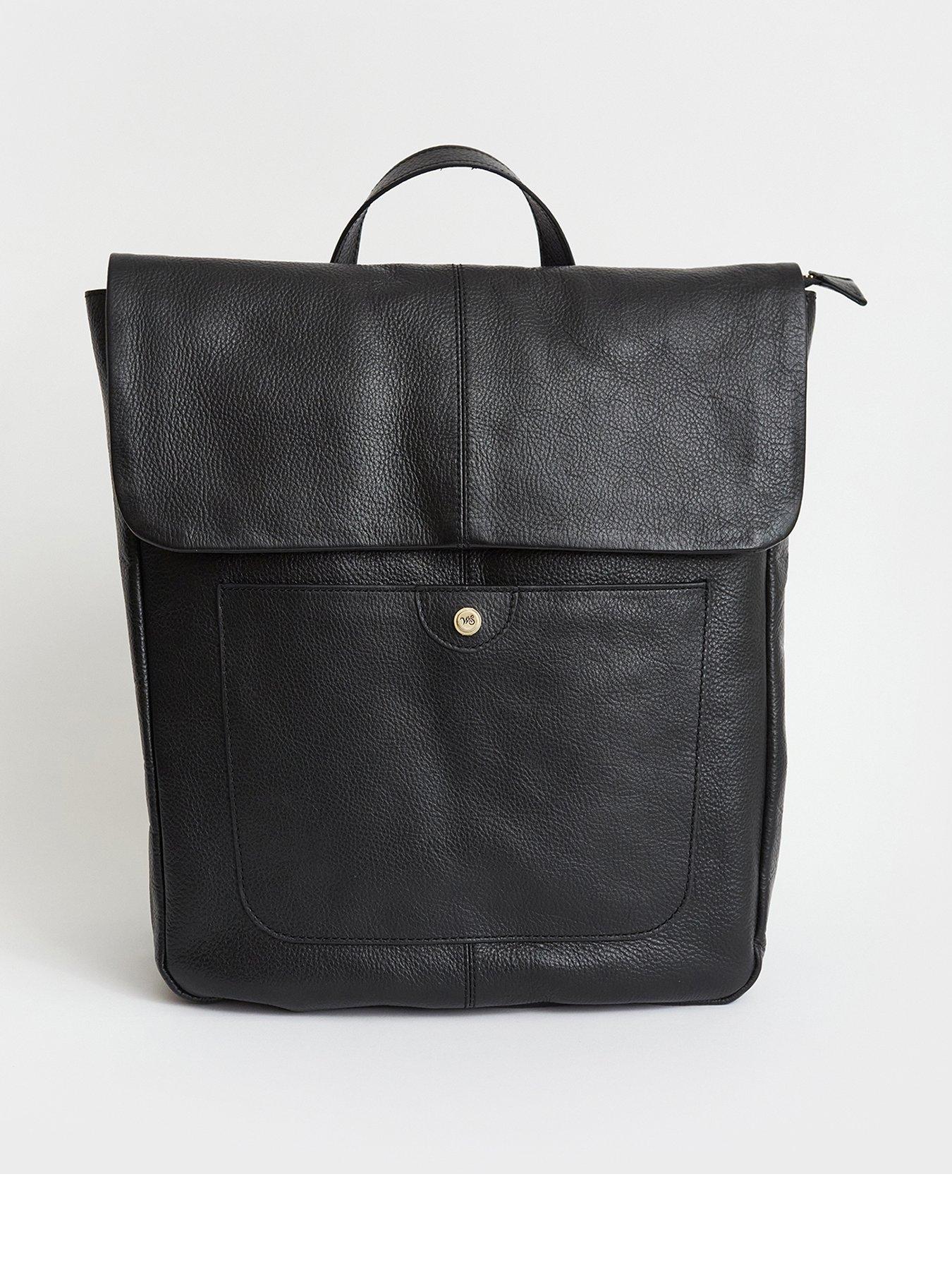Women Jamil Convertible Leather Bag -black