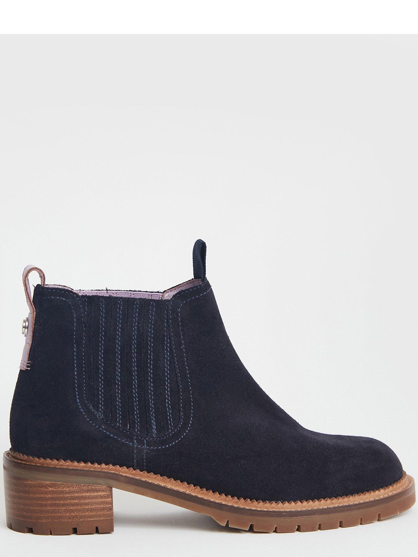  Olive Cleated Leather Chelsea Boot - Blue