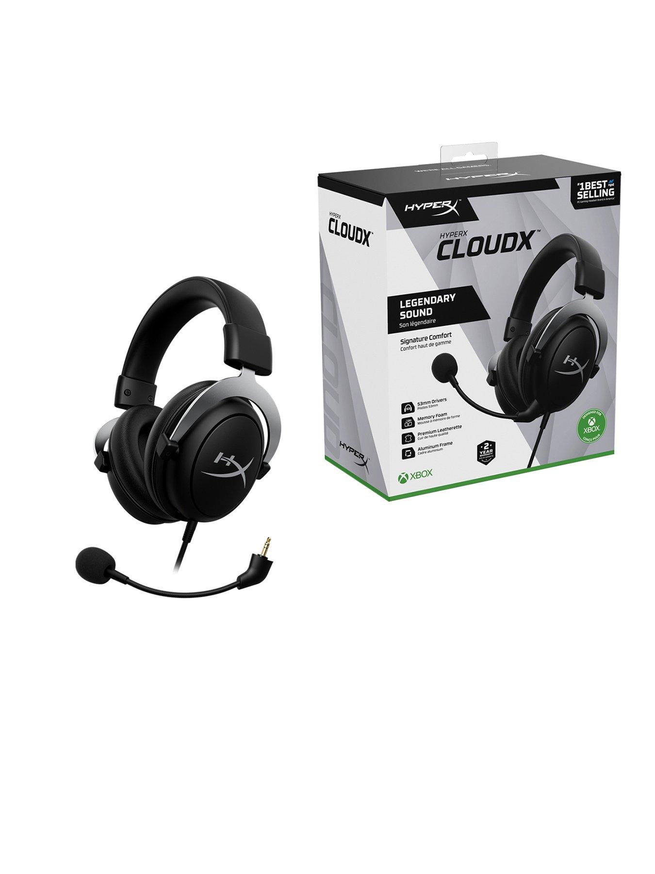 HYPERX CloudX Wired Gaming Headset Xbox One Xbox Series X S Black Silver Very