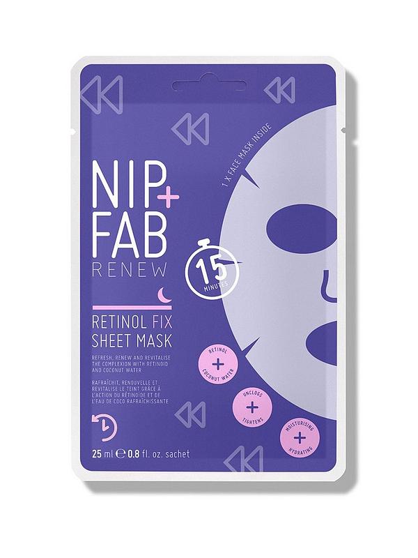 Image 1 of 4 of Nip + Fab Retinol Fix Sheet Mask - 25ml