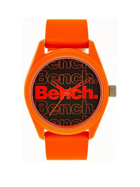 bench-black-andnbsporangenbspmens-watch-with-silicone-strap