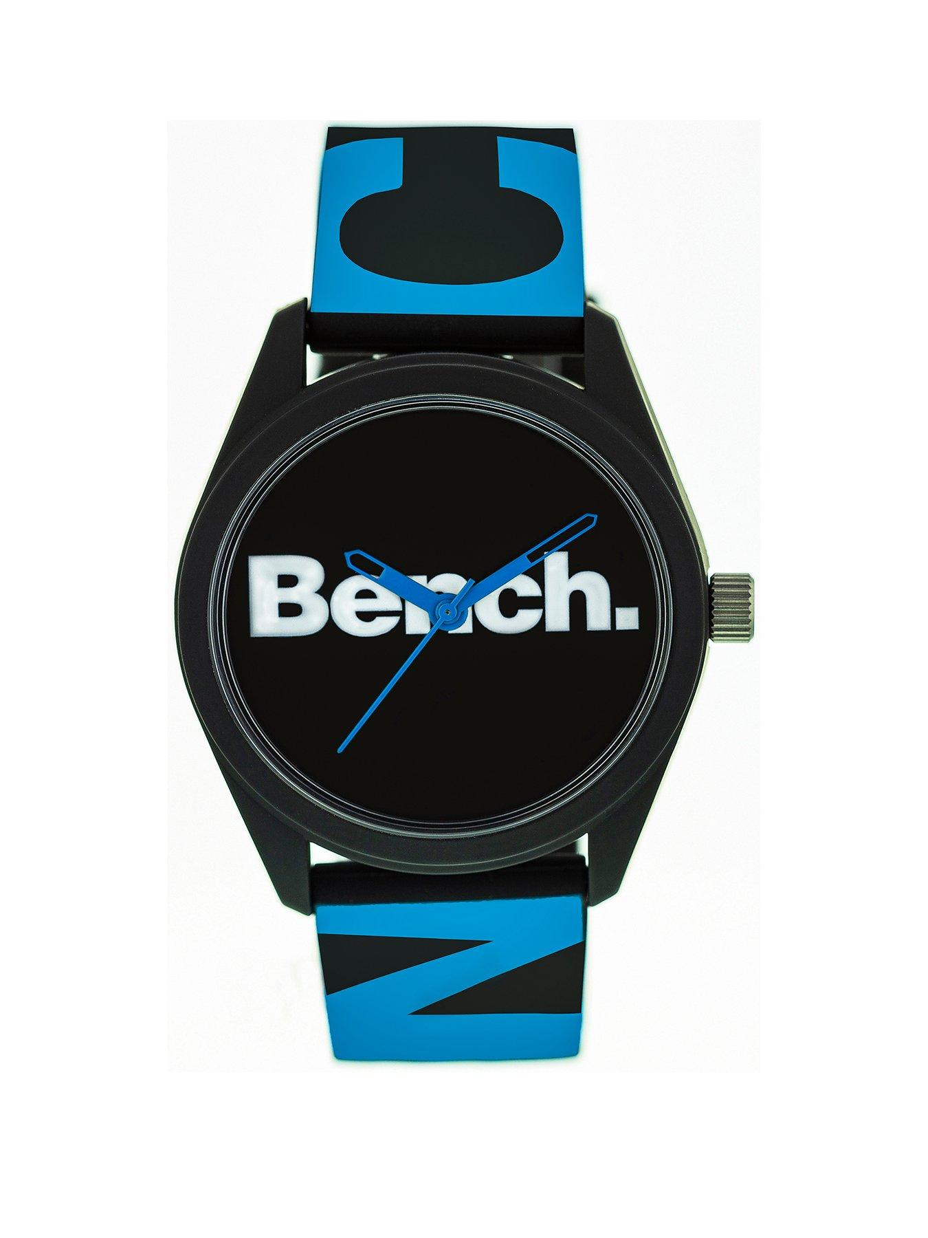 Jewellery & watches Black and Blue Men's Watch with Silicone Strap