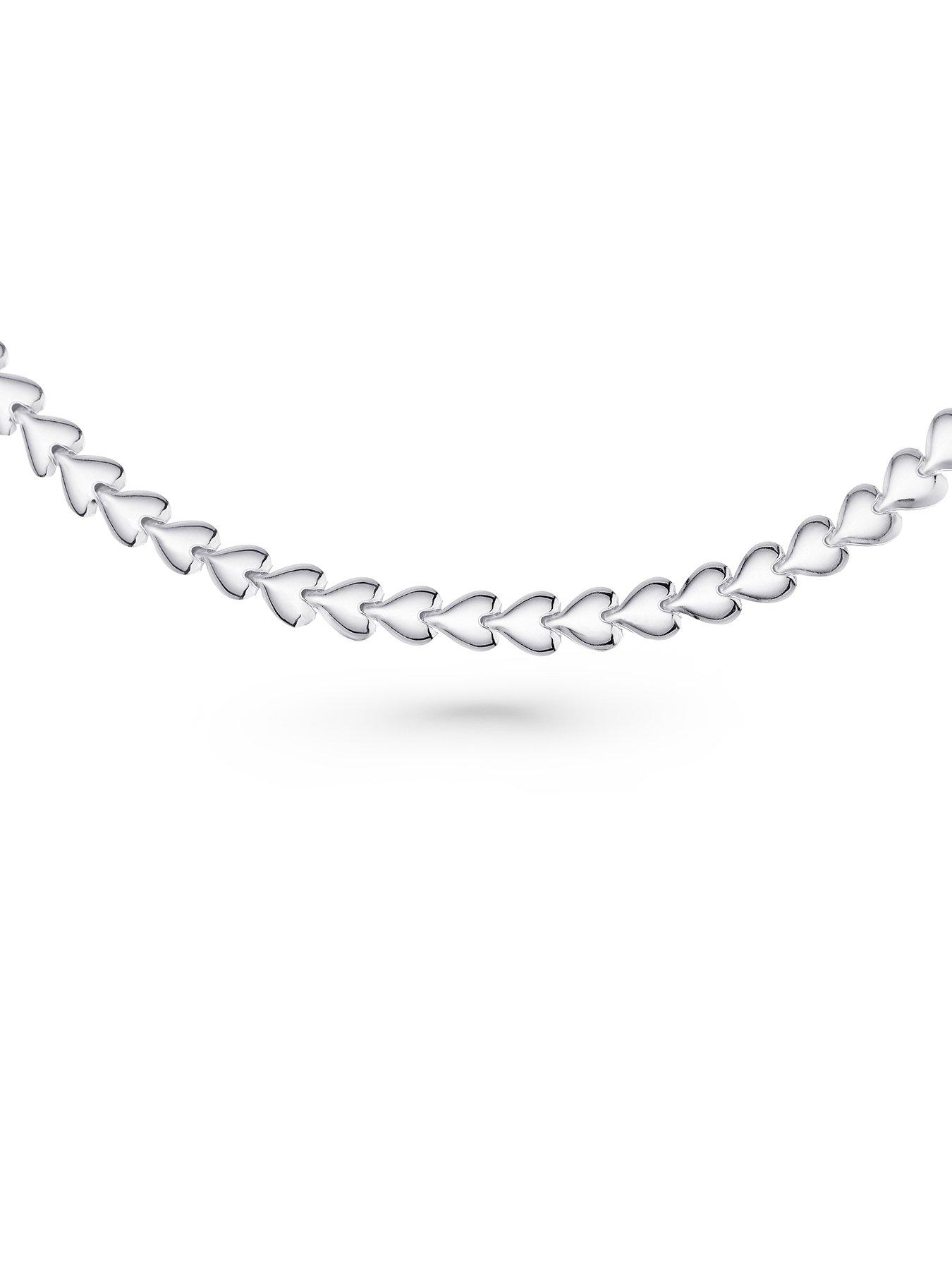 Beaverbrooks Silver Heart Link Bracelet very
