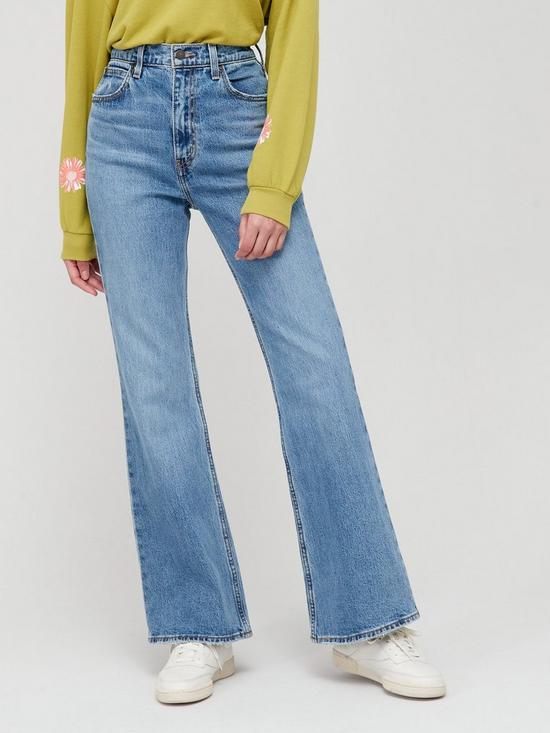 Levi's 70's High Rise Flared Jeans - Blue | very.co.uk