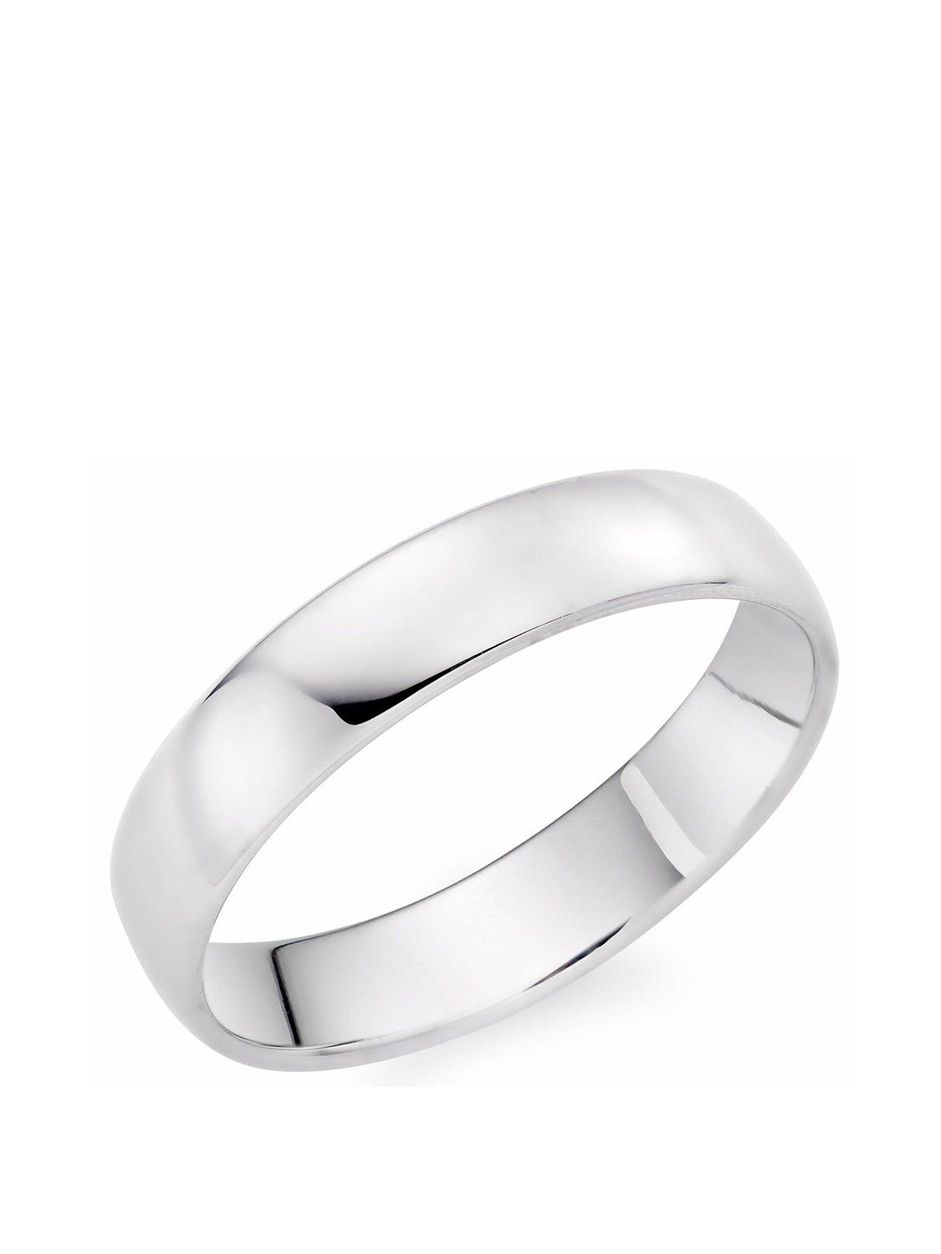 Jewellery & watches Platinum 4mm Plain Gents Ring