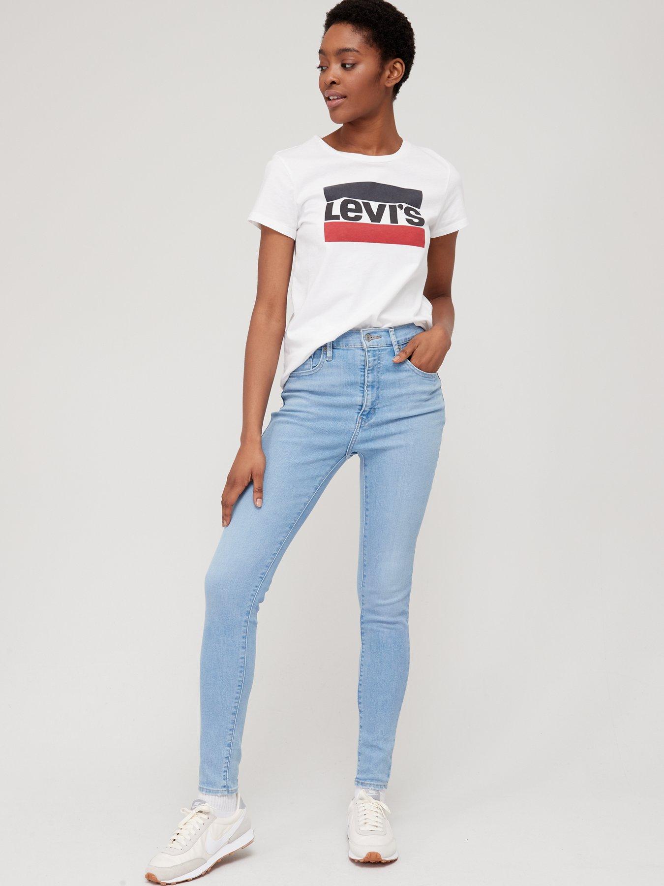 Levi's mile high super skinny light blue best sale