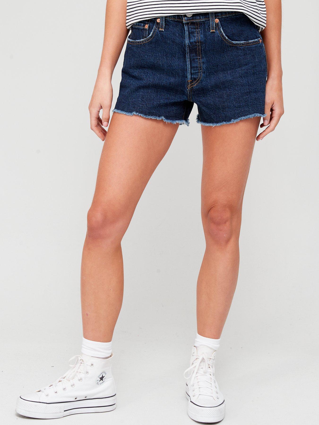 Women`s New GAP Denim Shorts Hot Pants Size UK 6 to 20 Stretch Dark Blue 